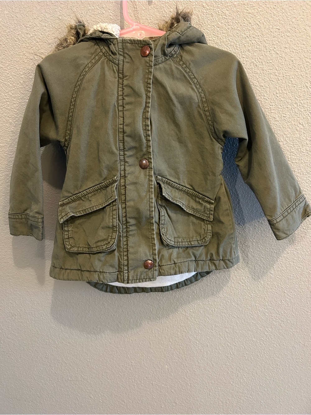 Old Navy Olive Green Hooded Utility Parka